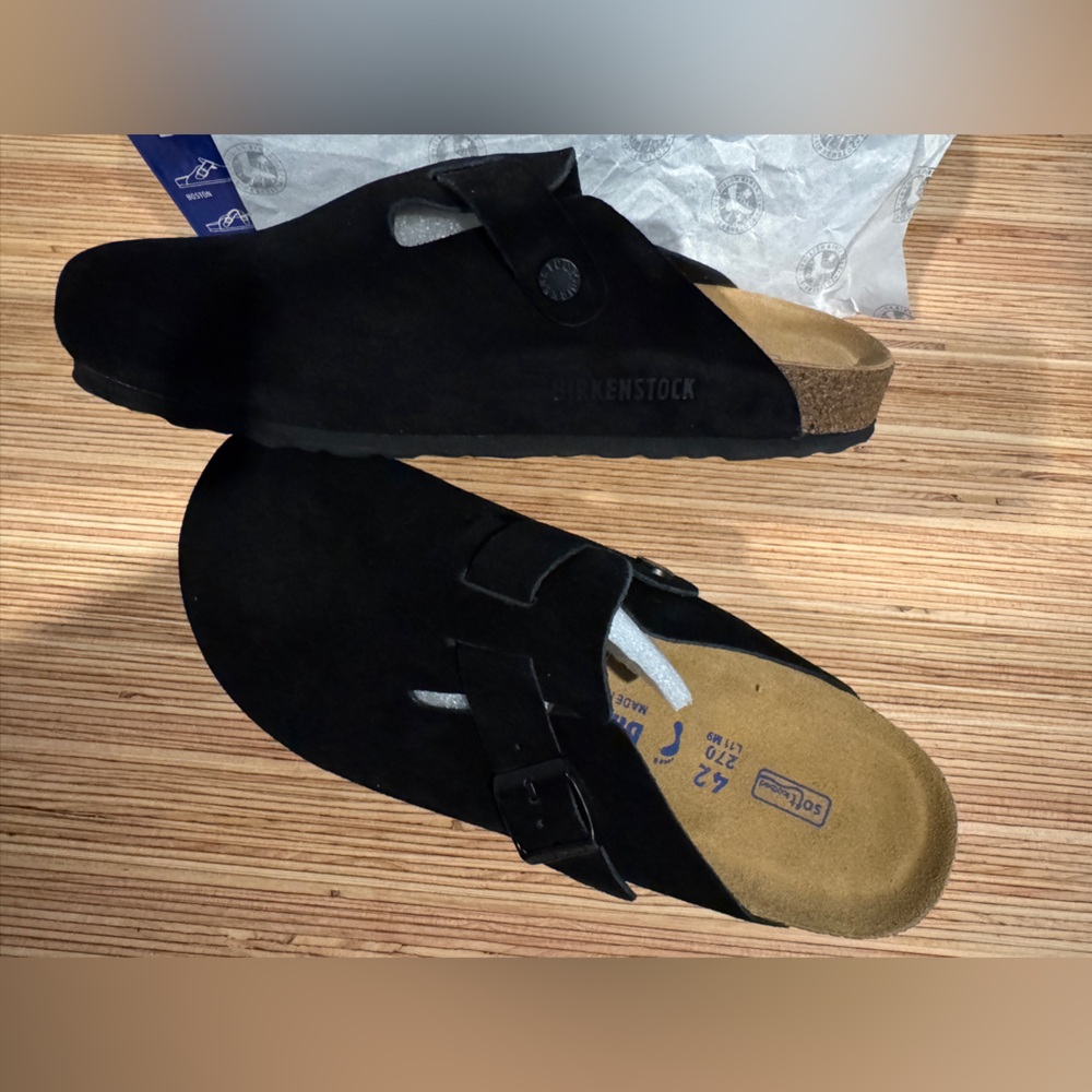 Birkenstock Boston /Black/ Narrow Soft Footbed 42EU 9M 11L